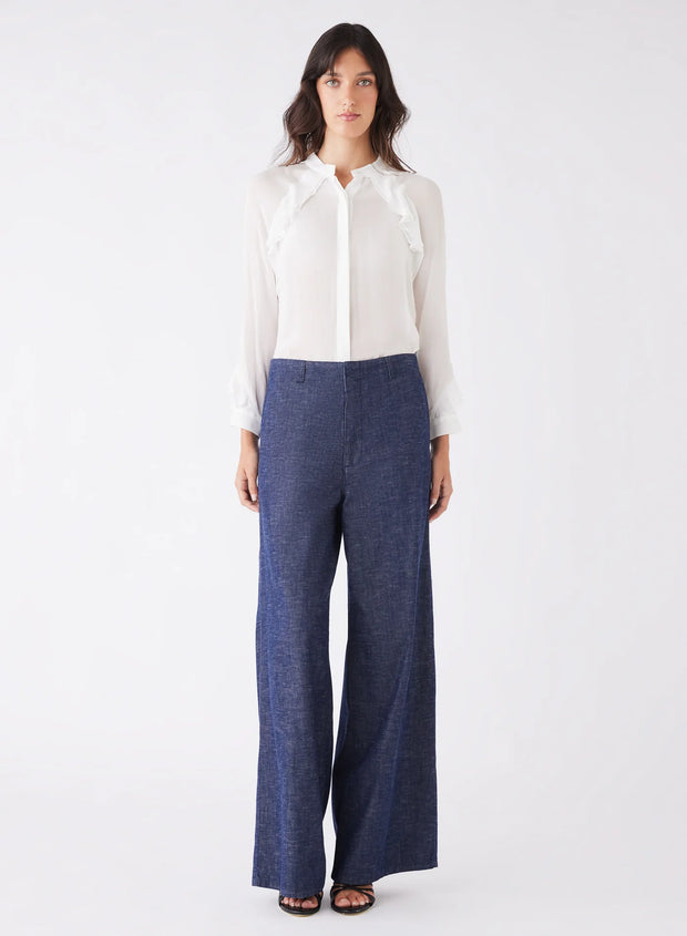 Bloom Ruffle Shirt | Ivory | ESMAEE