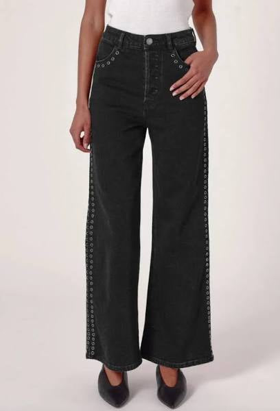 Sailor Scoop Jean Long | Black Sand Eyelet | ROLLAS