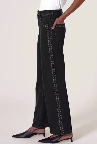 Sailor Scoop Jean Long | Black Sand Eyelet | ROLLAS