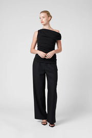 ONE SHOULDER TOP | BLACK | MVN