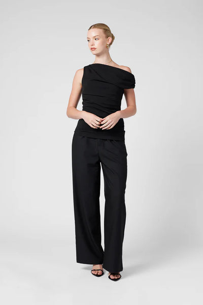 ONE SHOULDER TOP | BLACK | MVN
