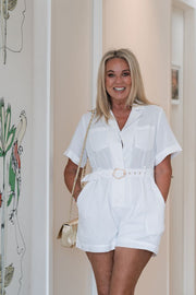 Layla Playsuit | White