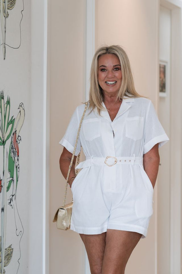 Layla Playsuit | White
