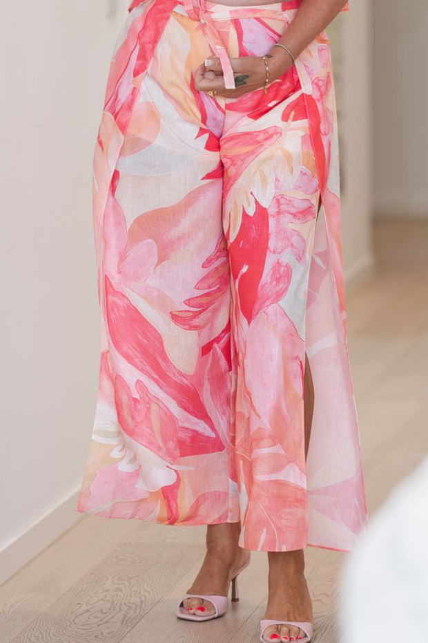 Secret Garden Two Piece Set | Faux Linen