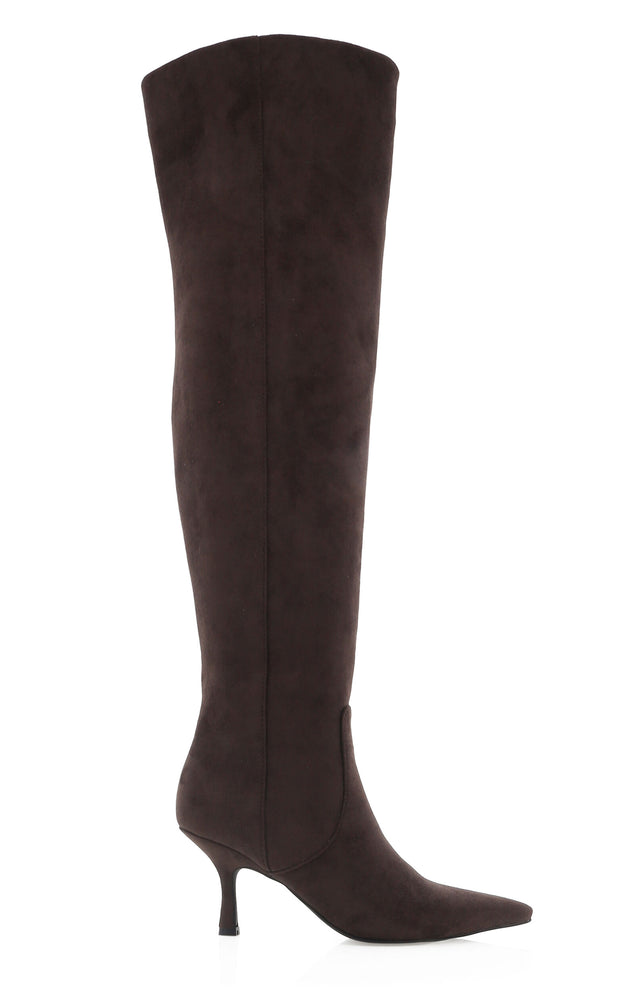 Theia Boots | Dark Cacao Suede | Billini
