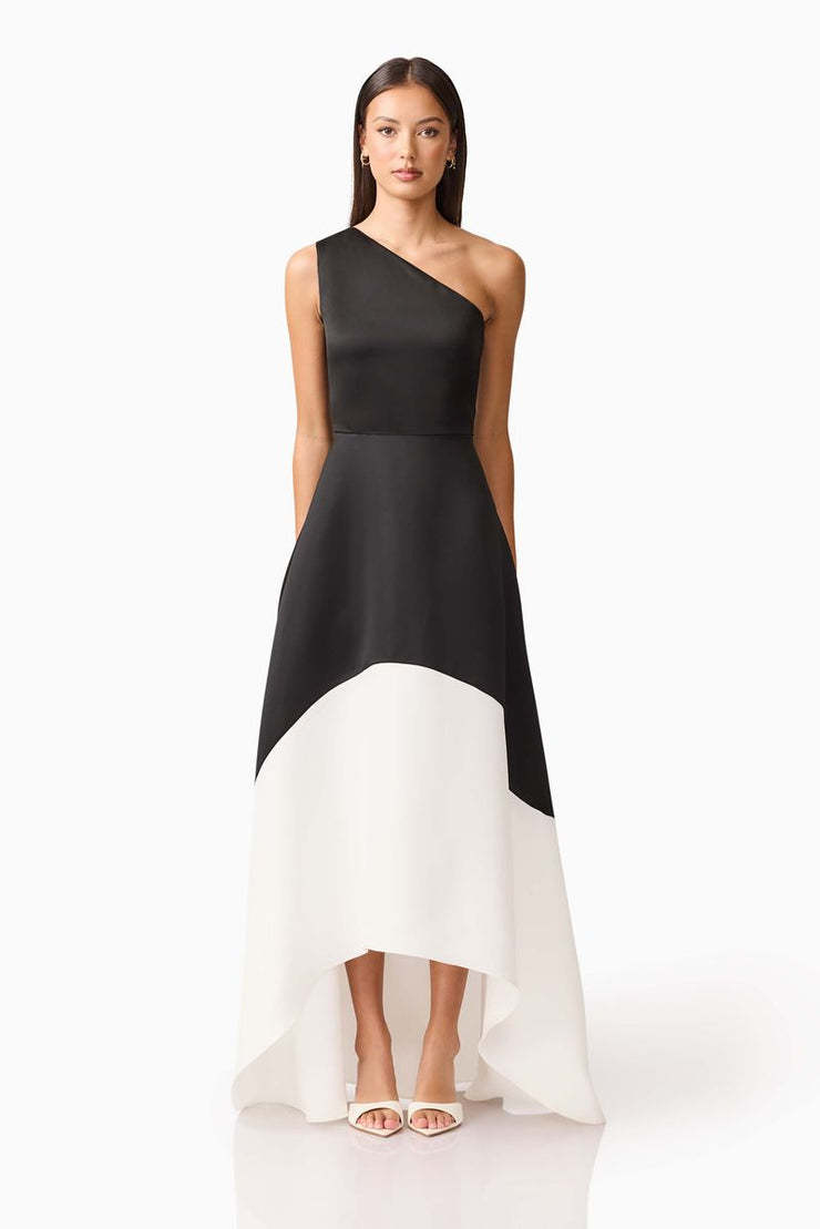 Sorrel Gown | Black/White | ELLIATT