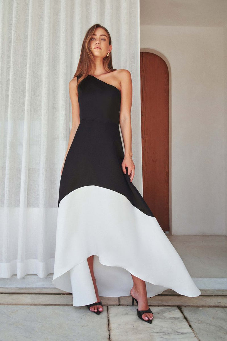Sorrel Gown | Black/White | ELLIATT