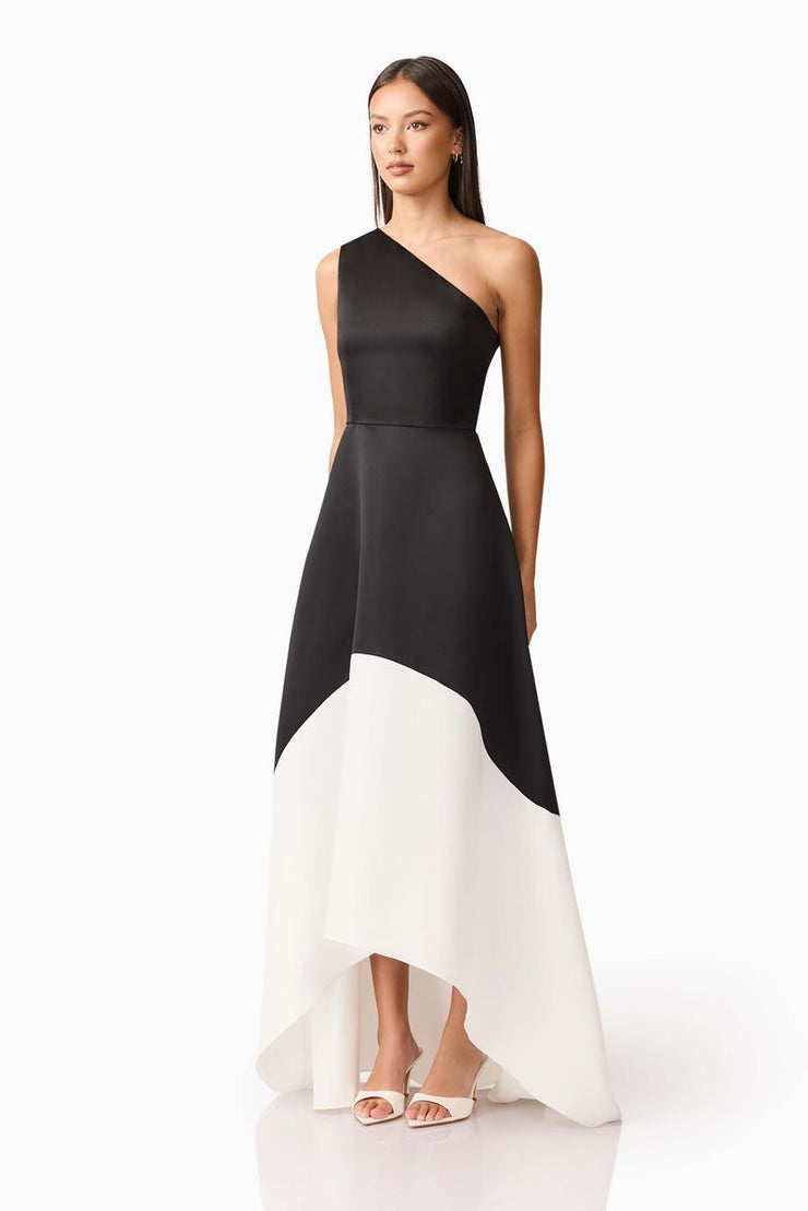 Sorrel Gown | Black/White | ELLIATT