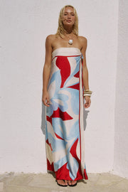 Amoree Strapless Maxi Dress | Amoree Red | Seven Wonders