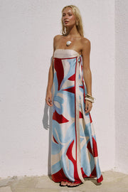 Amoree Strapless Maxi Dress | Amoree Red | Seven Wonders