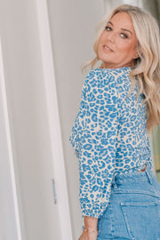 FARRAH WRAP TOP | Turquoise Leopard| MSH. LIFESTYLE RESORT