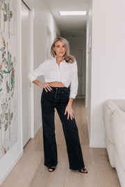 Sailor Scoop Jean Long | Black Sand Eyelet | ROLLAS