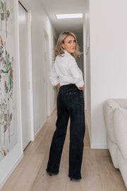 Sailor Scoop Jean Long | Black Sand Eyelet | ROLLAS