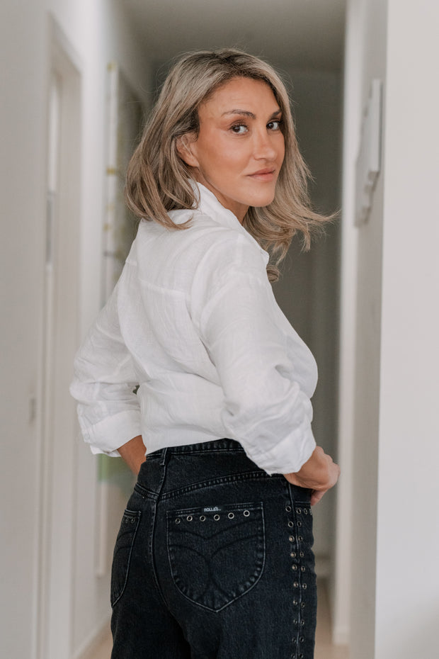 Sailor Scoop Jean Long | Black Sand Eyelet | ROLLAS