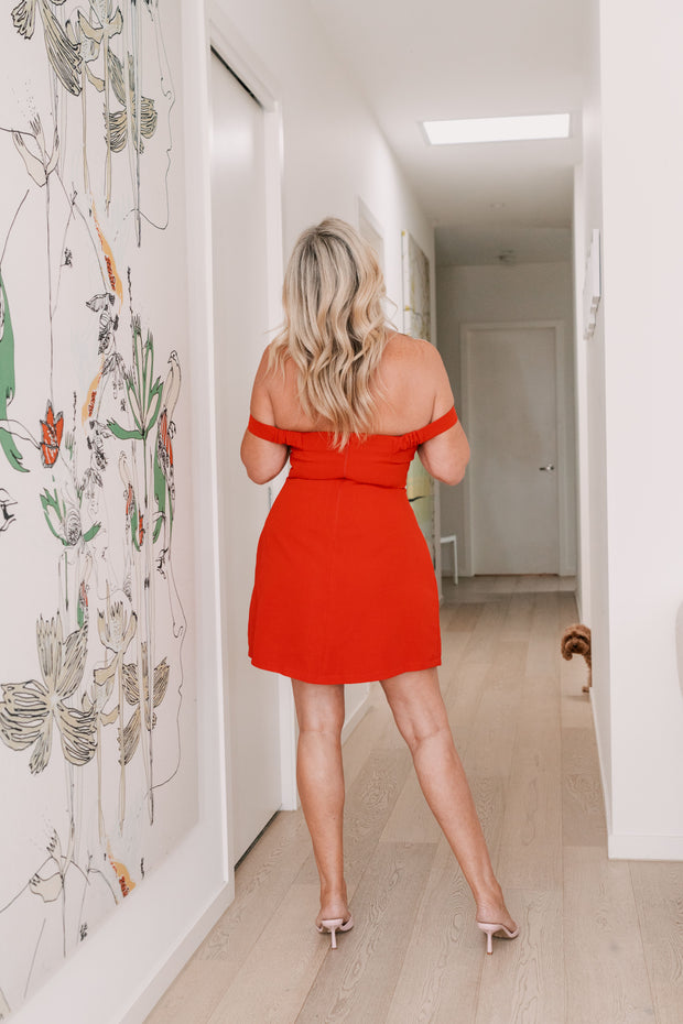 Scarlett Bow Dress | Red