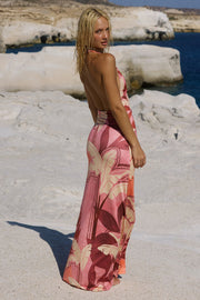 KAELI TIE FRONT HALTER MAXI DRESS |KAELI BERRY | RUNSWAY THE LABEL