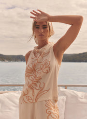 LOLITA TOP | ECRU FLORAL | ESMAEE
