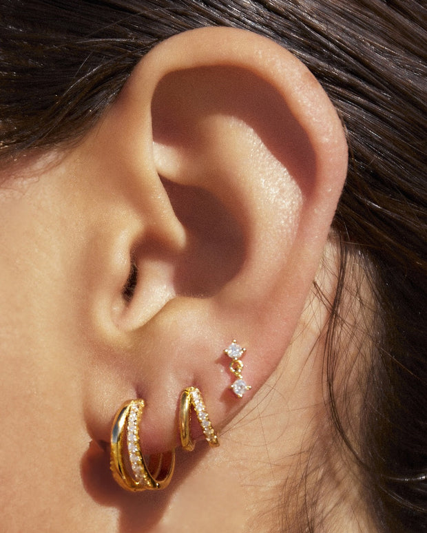 WINNIE GOLD HUGGIE EARRINGS | ARMS OF EVE