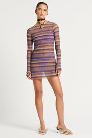 Gisele Mini Dress | geo print mesh - Bond Eye