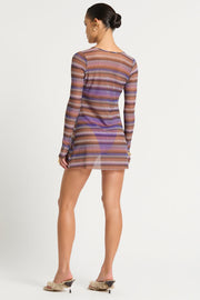 Gisele Mini Dress | geo print mesh - Bond Eye