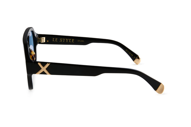 LE STYLE | GLOSS BLACK - BLUE LENS | OSCAR X FRANK