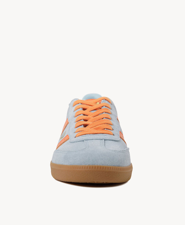 Giselle Suede Sneakers| Pale Blue/Orange Suede | GOODSOLE