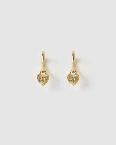 RUBY HEART EARRINGS | STONE | ARMS OF EVE