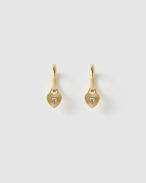RUBY HEART EARRINGS | STONE | ARMS OF EVE