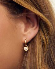 RUBY HEART EARRINGS | STONE | ARMS OF EVE