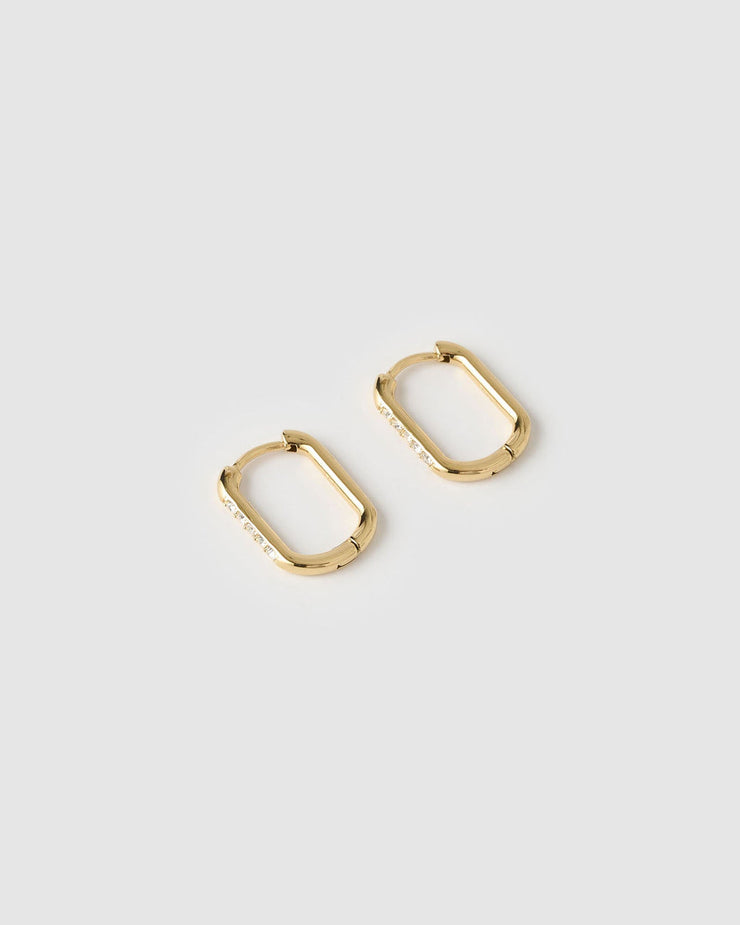 DIANA GOLD HUGGIE EARRINGS | ARMS OF EVE
