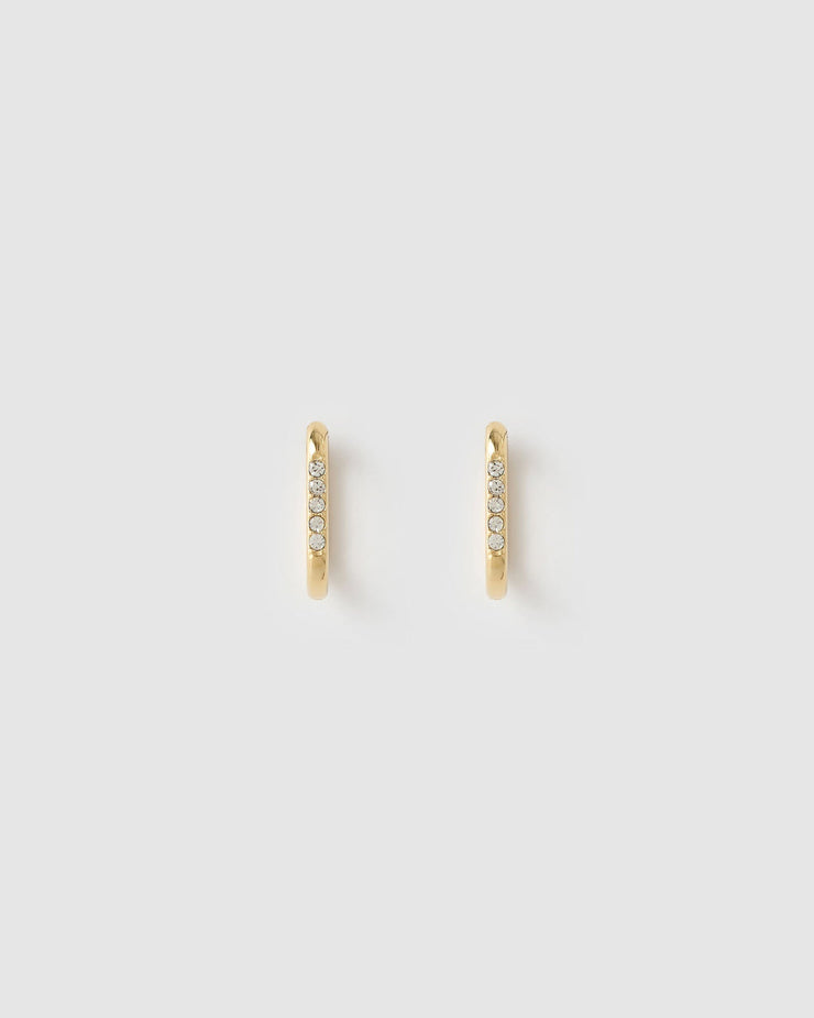 DIANA GOLD HUGGIE EARRINGS | ARMS OF EVE