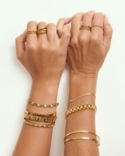 MELROSE GOLD CUFF BRACELET | STONE | ARMS OF EVE