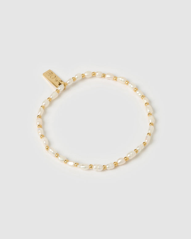 AMBER PEARL AND GOLD BRACELET | ARMS OF EVE