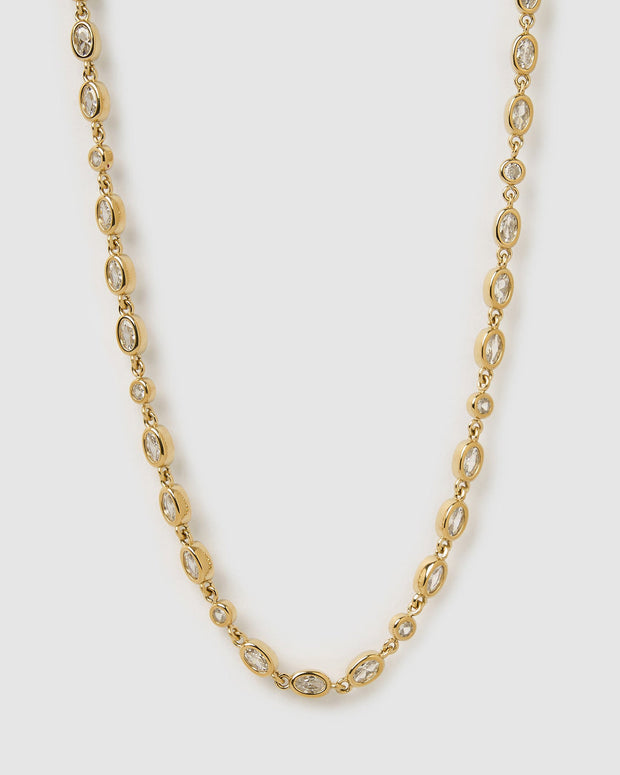 ISADORA GOLD NECKLACE | STONE | ARMS OF EVE