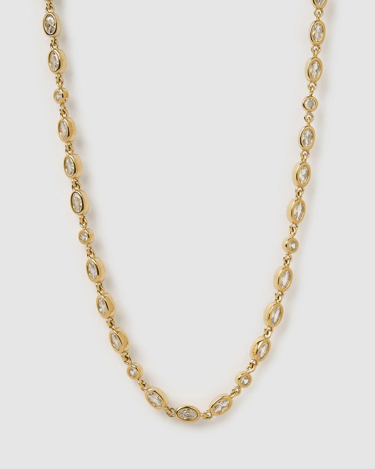 ISADORA GOLD NECKLACE | STONE | ARMS OF EVE