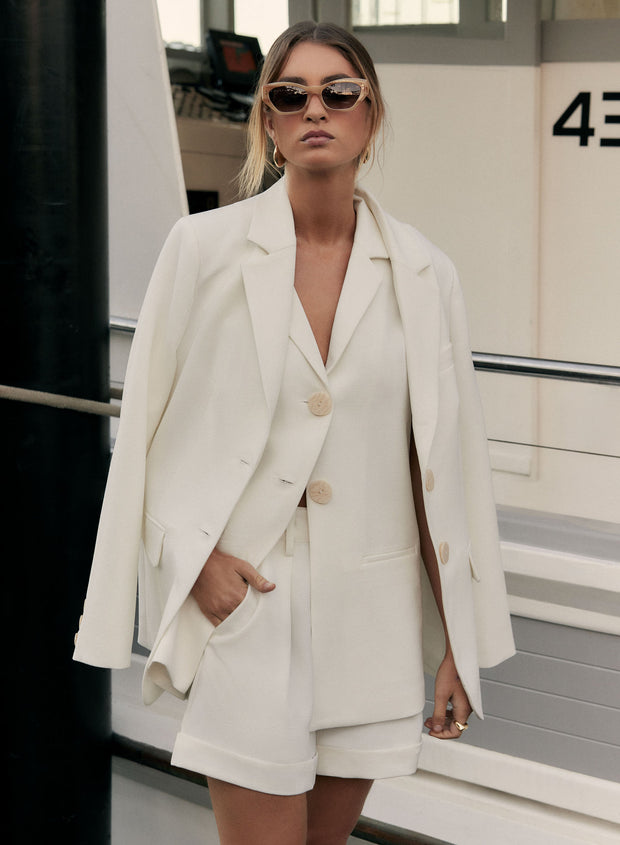 OCEANIC BLAZER | WHITE | ESMAEE