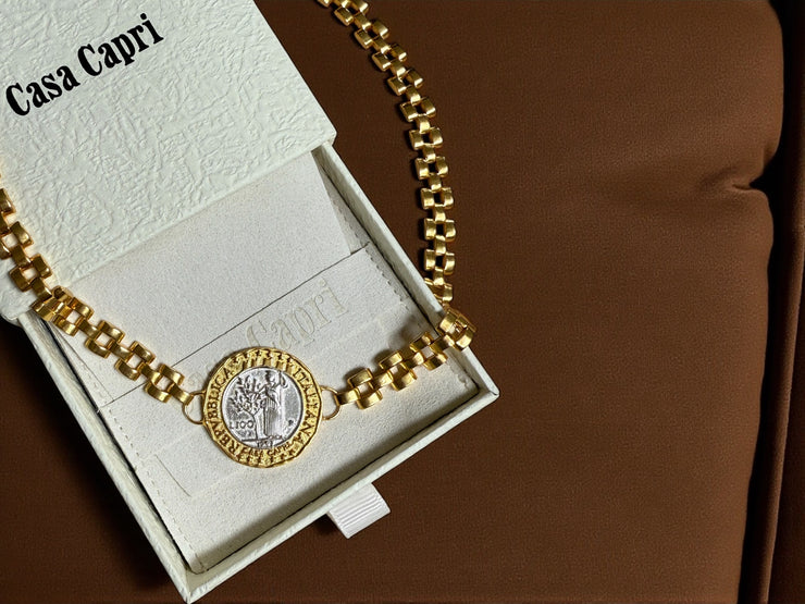 La Minerva Coin Necklace | Casa Capri