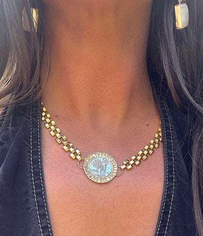 La Minerva Coin Necklace | Casa Capri
