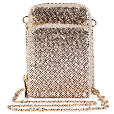 ELTON MESH CROSS BODY BAG | GOLD | OLGA BERG