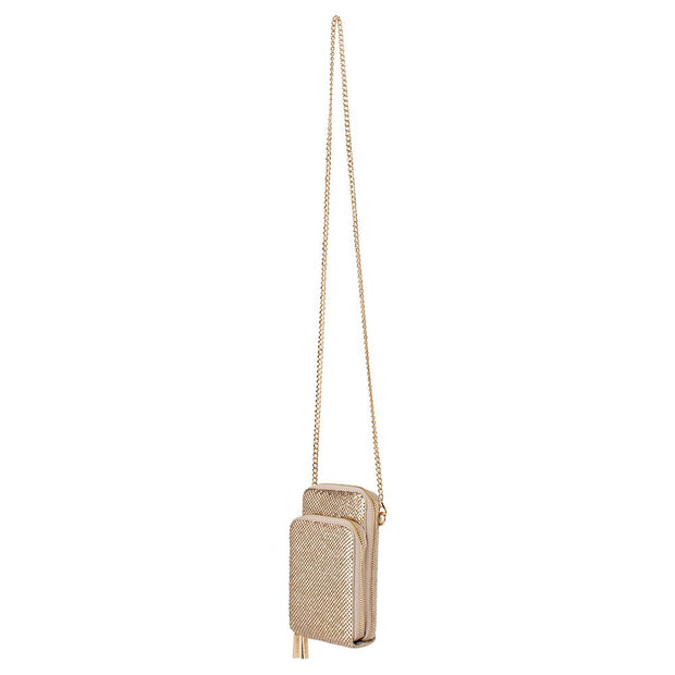 ELTON MESH CROSS BODY BAG | GOLD | OLGA BERG