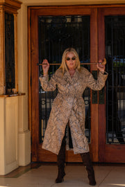 Bea Leather Coat | Python | Dea The Label