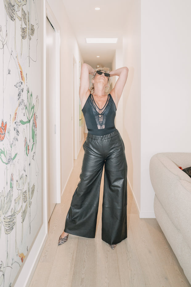DETROIT LEATHER PANTS | BLACK | DEA
