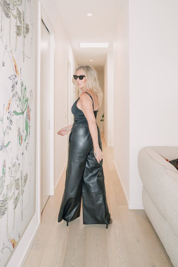 DETROIT LEATHER PANTS | BLACK | DEA