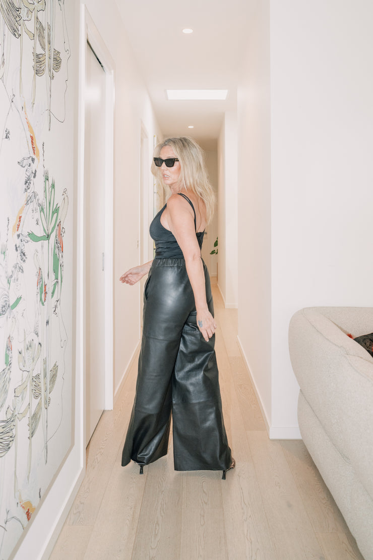 DETROIT LEATHER PANTS | BLACK | DEA