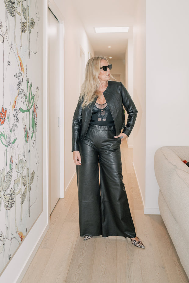 DETROIT LEATHER PANTS | BLACK | DEA