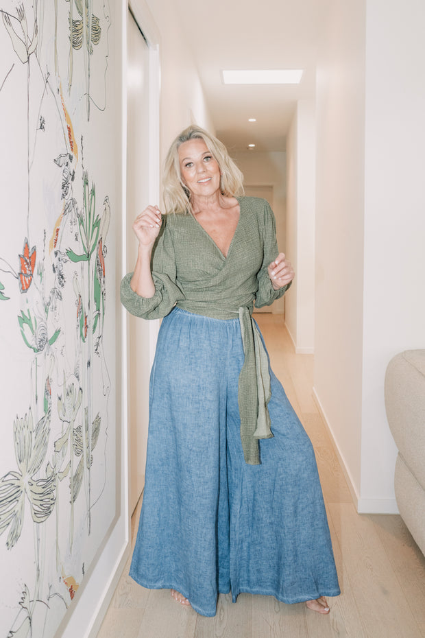 FARRAH WRAP TOP | OLIVE | MS.H LIFESTYLE RESORT