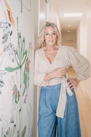 FARRAH WRAP TOP | OATMEAL | MS.H LIFESTYLE RESORT