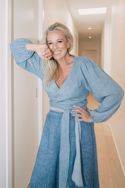 FARRAH WRAP TOP | WEDGEWOOD | MS.H LIFESTYLE RESORT