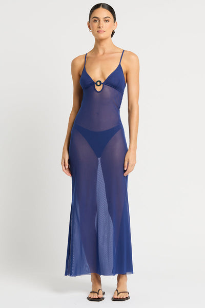 CINDY RING MAXI DRESS| MIDNIGHT MESH | BONDl-EYE SWIM