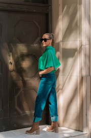 Angelica Satin Top - Emerald | 365 DAYS